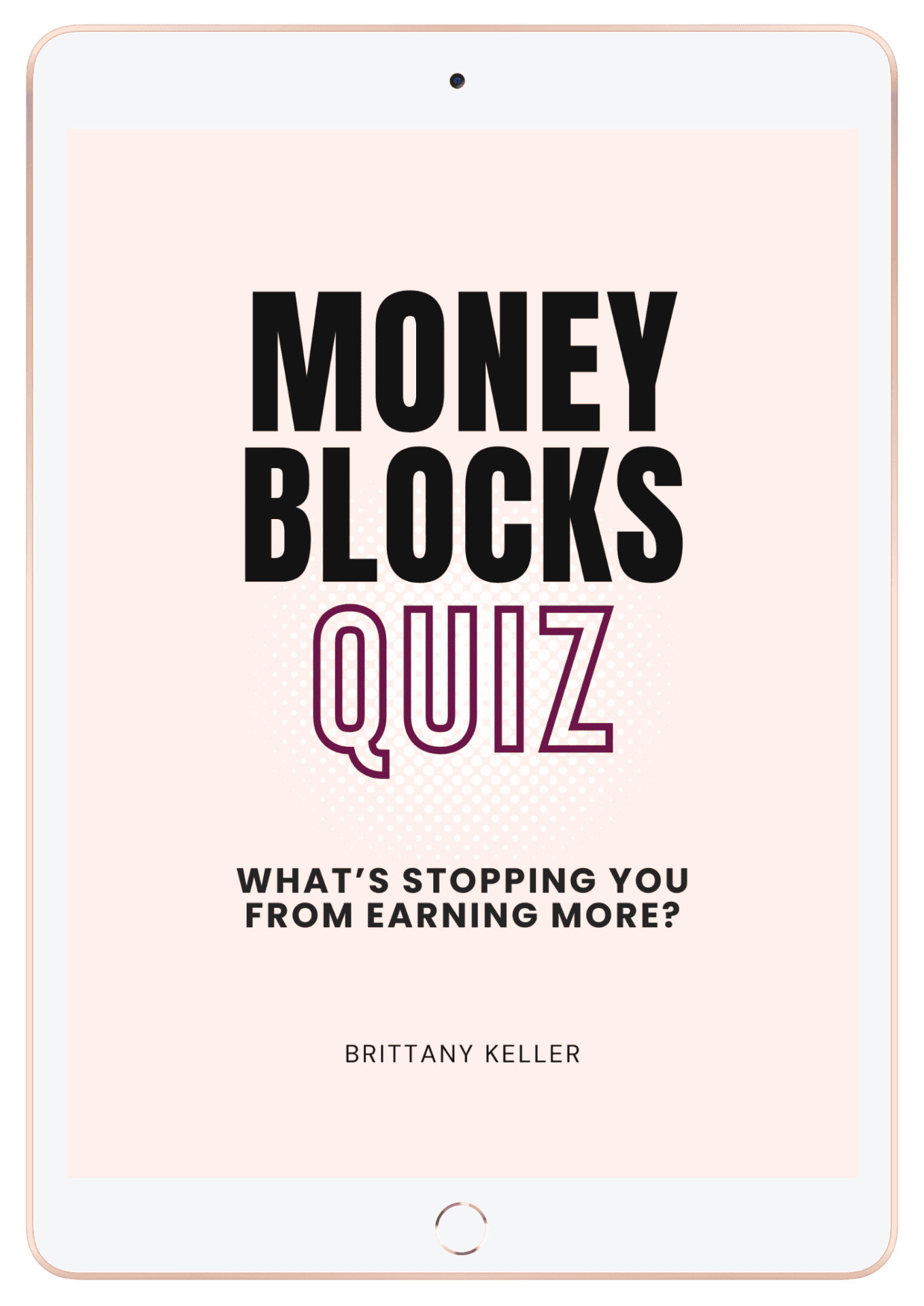 Money Blocks Quiz - Tablet Mockup (1) Money Blocks Quiz graphic by Brittany Keller